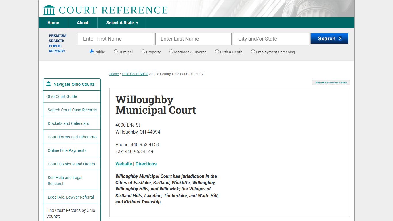 Willoughby Municipal Court - Court Records Directory